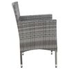 vidaXL Garden Bench 105 cm Poly Rattan Grey