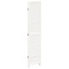 vidaXL Room Divider 3 Panels White Solid Wood Paulownia