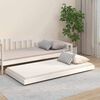 vidaXL Bed Frame without Mattress White 90x190 cm Single Solid Wood Pine