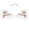 vidaXL Bedside Cabinets 2 pcs White 60x34x51 cm Solid Wood Pine
