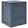 vidaXL Garden Composter | Grey | Plastic | Medium | Lightweight | Composter