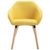 vidaXL Dining Chairs 6 pcs Yellow Fabric
