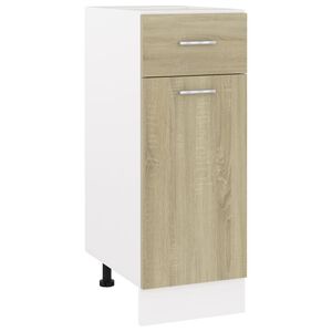 vidaXL Drawer Bottom Cabinet | Sonoma Oak | Engineered Wood | Compact