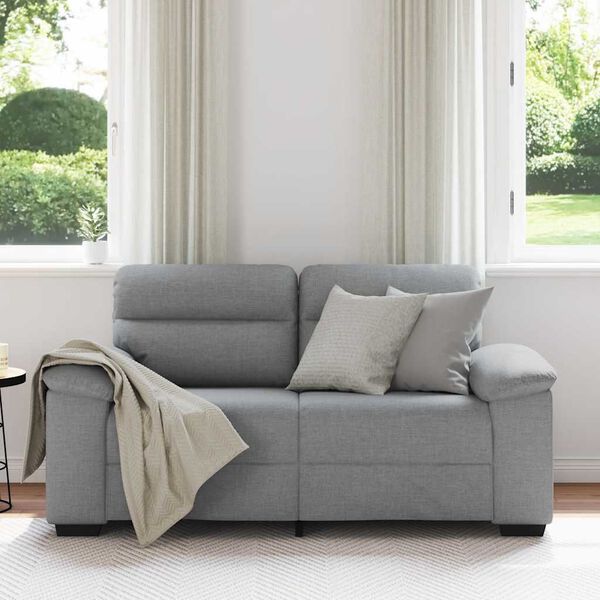vidaXL 2-Seater Sofa Light Grey 120 cm Fabric