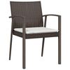 vidaXL 3 Piece Garden Dining Set with Cushions Poly Rattan and Steel