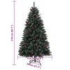 vidaXL Artificial Christmas Tree 300 LEDs 210 cm