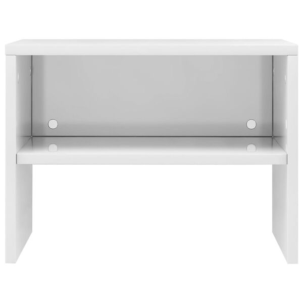 vidaXL Bedside Cabinet High Gloss White 40x30x30 cm Engineered Wood