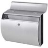 Double Mailbox on Stand Stainless Steel