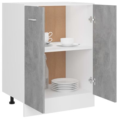 vidaXL Bottom Cabinet Concrete Grey 60x46x81.5 cm Engineered Wood