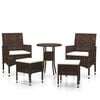 vidaXL Garden Lounge Set | Brown, Cream White