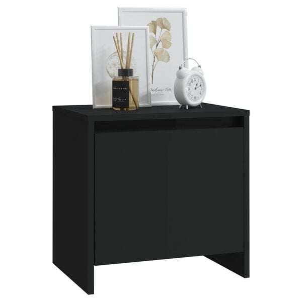 vidaXL Bedside Cabinets 2 pcs Black 45x34x44.5 cm Engineered Wood