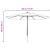 vidaXL Garden Parasol with Wooden Pole 350 cm Burgundy