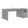 vidaXL Coffee Table Concrete Grey 90x45x35 cm Engineered Wood