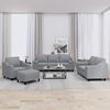 vidaXL 4 Piece Sofa Set with Pillows Light Grey Fabric