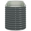 vidaXL Garden Raised Bed 240x80x81 cm Galvanised Steel Grey