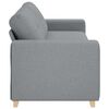 vidaXL 3-Seater Sofa Light Grey 220x78x80 cm Fabric