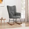vidaXL Rocking Chair Dark Grey Velvet