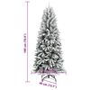 vidaXL Artificial Christmas Tree with 300 LEDs with Stand White 180 cm