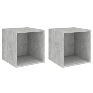 vidaXL Wall Cabinets 2 pcs Concrete Grey 37x37x37 cm Engineered Wood