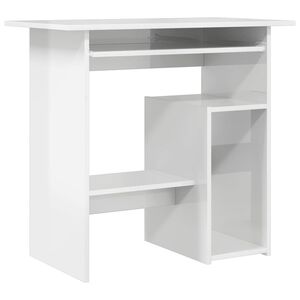 vidaXL Desk | High gloss white | Engineered wood | 80x45x74 cm | Computer Desk