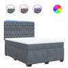vidaXL Box Spring Bed with Mattress Dark Grey Double Velvet