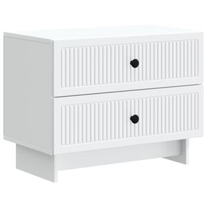 vidaXL Bedside Cabinet White 62 x 34.5 x 47.5 cm Engineered Wood