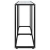 vidaXL Console Table Transparent 140x35x75.5cm Tempered Glass