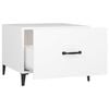 vidaXL Coffee Table with Metal Legs 2 pcs White 50x50x40 cm