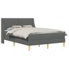 vidaXL Bed Frame with Mattress Dark Grey 137 x 190 cm Fabric