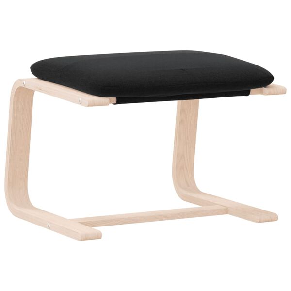vidaXL Footstool Black 51x41x40 cm Fabric