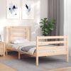 vidaXL Bed Frame without Mattress Single Solid Wood