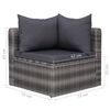 vidaXL 8 Piece Garden Lounge Set with Cushions Poly Rattan Grey