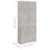 vidaXL Book Cabinet Concrete Grey 82.5x30.5x185.5 cm Engineered Wood