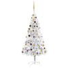 vidaXL Artificial Pre-lit Christmas Tree with Ball Set Silver 180 cm PET