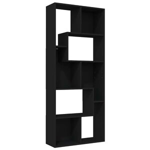 vidaXL Book Cabinet | Black | Engineered Wood | 67 x 24 x 161 cm | Bookcase
