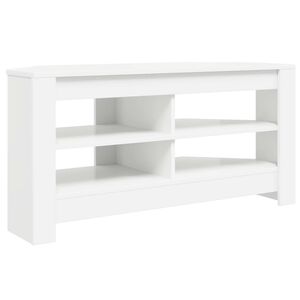 vidaXL Corner TV Cabinet 102 x 40.5 x 45 cm White Engineered Wood