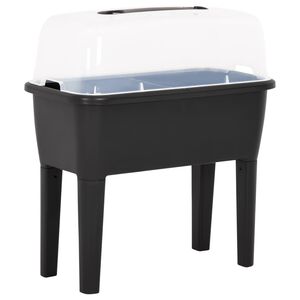 vidaXL Raised Bed | Anthracite | Polypropylene | Medium | Height-Adjustable