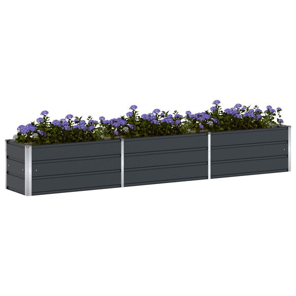 vidaXL Planter Anthracite 290 x 50 x 45 cm Galvanised Steel