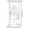 vidaXL Garden Gate Anthracite 100x175 cm Steel Tree Design