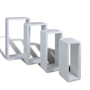 vidaXL Shelf | White with High Gloss | MDF | Various Sizes | Stackable