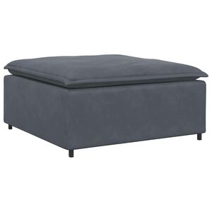 vidaXL Modular Sofa Footstool Module Dark Grey 100x100x48 cm