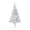 vidaXL Artificial Pre-lit Christmas Tree with Ball Set Silver 210 cm PET