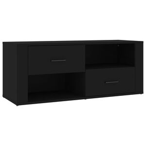 vidaXL TV Cabinet Black 100x35x40 cm Engineered Wood