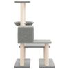 vidaXL Cat Tree with Sisal Scratching Posts Light Grey 94.5 cm