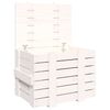 vidaXL Storage Box White 58x40.5x42 cm Solid Wood Pine