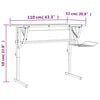 vidaXL Craft Desk Black&Grey 110x53x(58-87) cm Engineered Wood&Steel