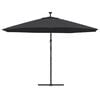 vidaXL Cantilever Garden Parasol with LED Lights Black 350 cm