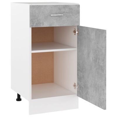 vidaXL Drawer Bottom Cabinet Concrete Grey 40x46x81.5 cm Engineered Wood