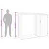 vidaXL Garden Firewood Shed Anthracite 245x98x159 cm Galvanised Steel