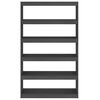 vidaXL Book Cabinet/Room Divider Grey 100x30x167.5 cm Solid Pinewood